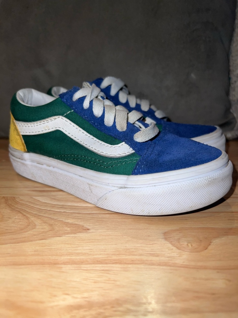 Vans Low Top Sneakers in Blue, Green & Yellow